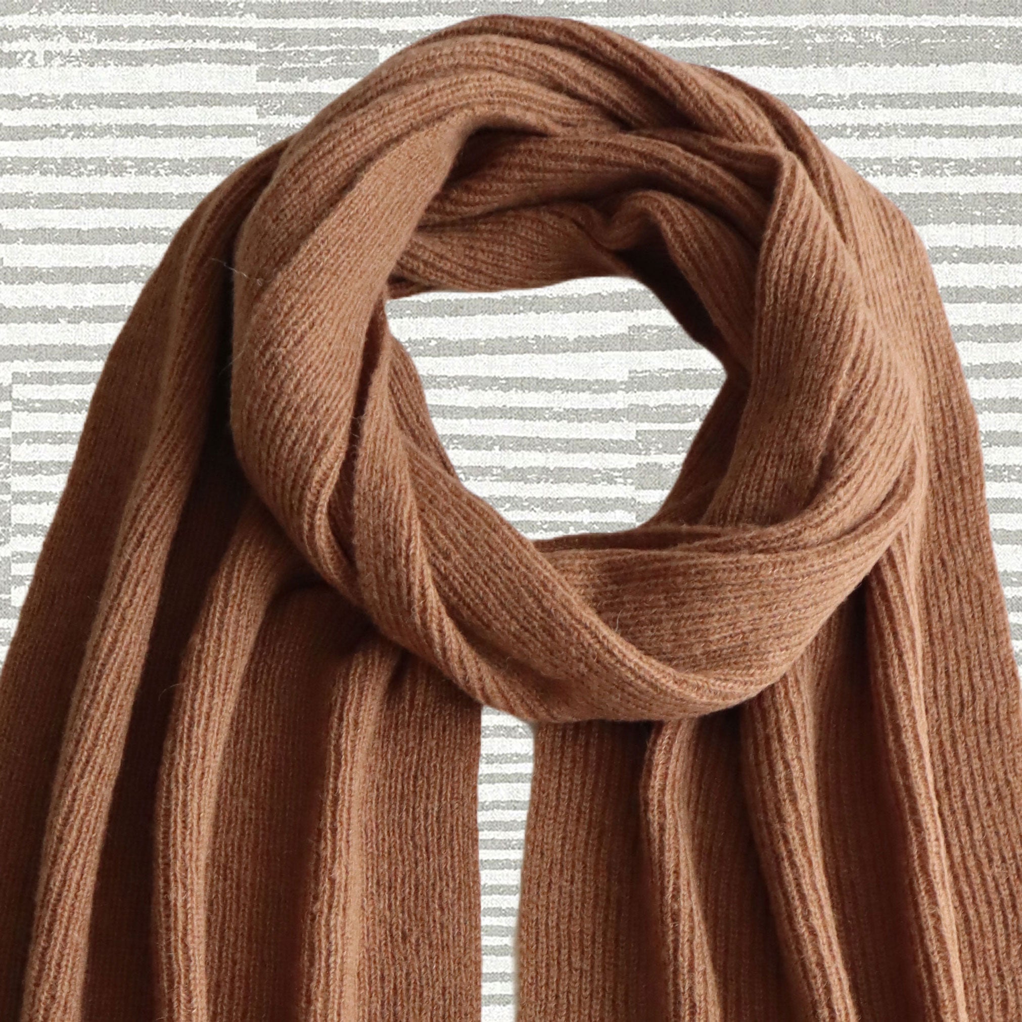 Brown alpaca scarf, eco-friendly, hypoallergenic, chunky weight yarn, luxury gift for outlet man